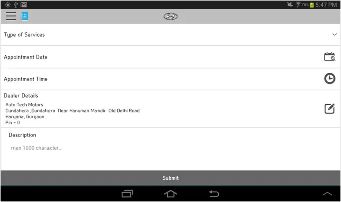 Hyundai Care android App screenshot 2